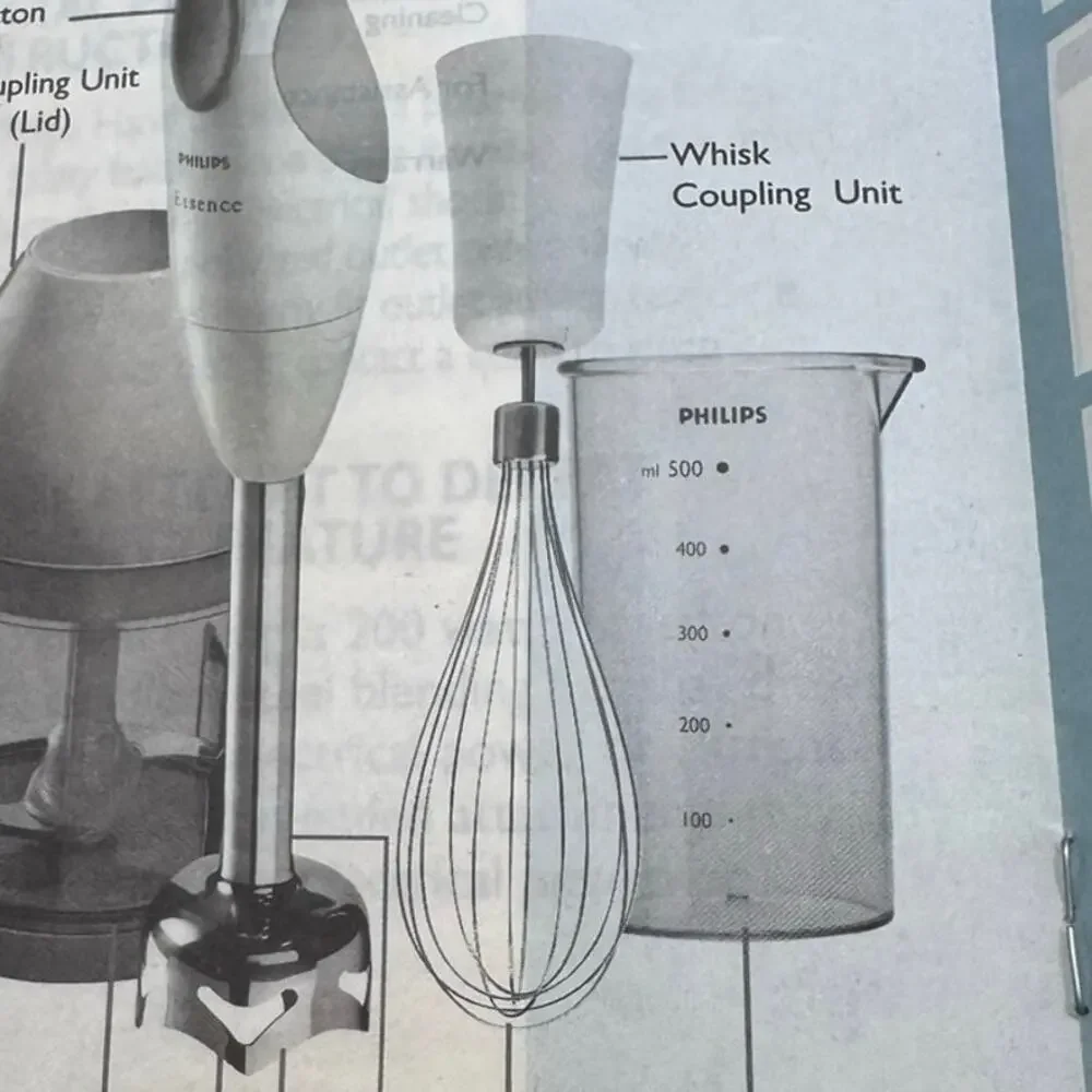 Philips Daily Collection Hand Blender Chopper Set Whisk HR1357 HR1358 300W White